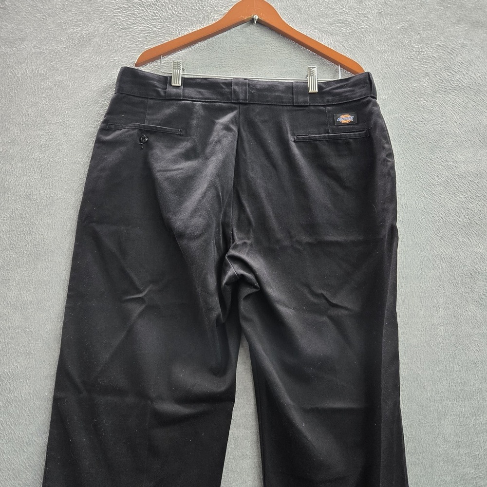 Dickies Men Pants 38X32 Black Chino Twill Work Pants Button 32" Inseam Logo - Picture 12 of 12